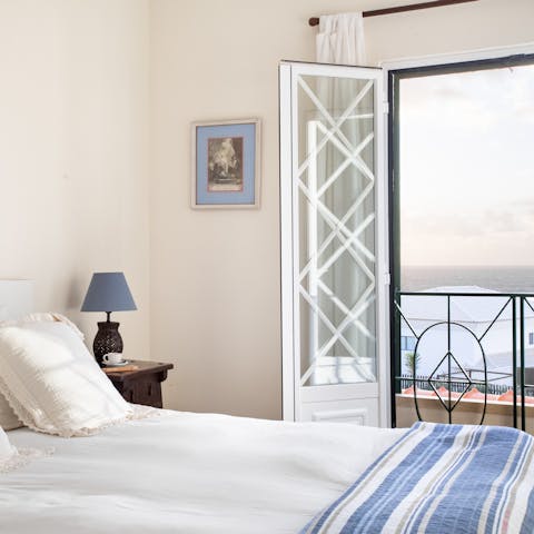 Wake up to gorgeous views across to the Atlantic Ocean