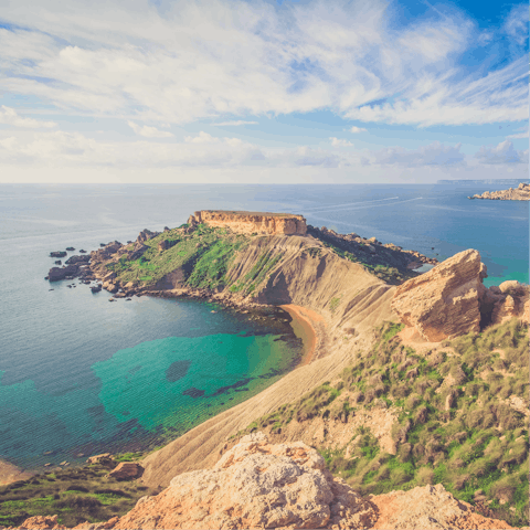 Explore Gozo's coastline on foot, by kayak or on a boat trip