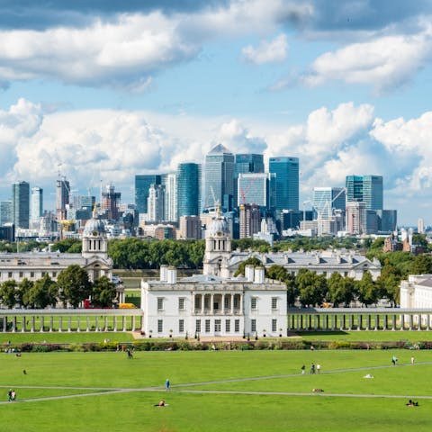 Take in views over the city from nearby Greenwich Park