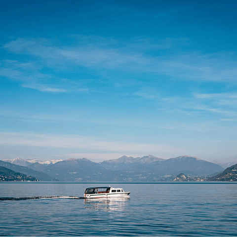 Hire a boat and set sail on Lake Como