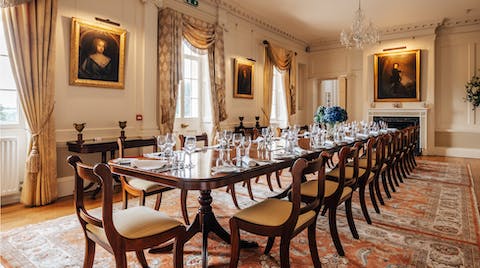 Serve up a formal meal in the grand dining room