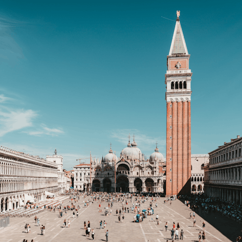 Stroll down to the bustling St Mark's Square for a morning espresso