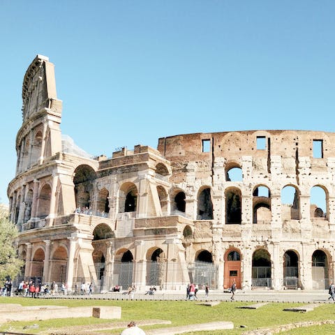 See the mighty Colosseum up close, only twenty minutes away on foot