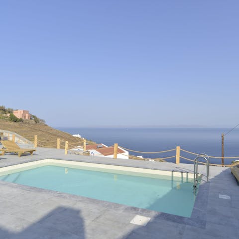 Go for a splash and admire expansive sea views from the private pool