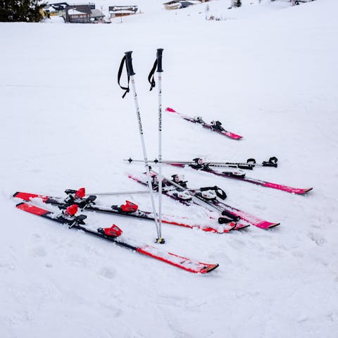 Stroll over to the lift taking you up to Megève's slopes in under five minutes