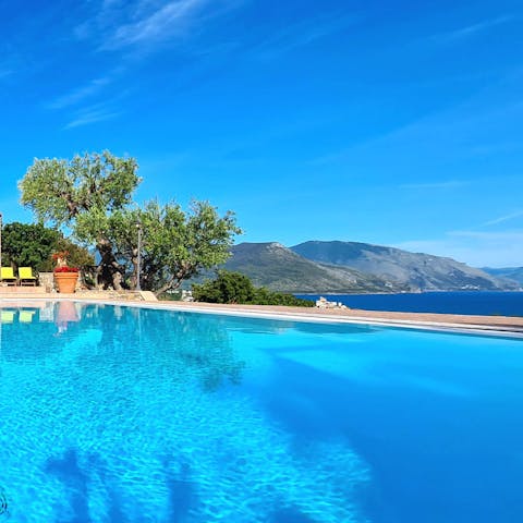 Cool off from the heat of the day with a refreshing dip in the private pool