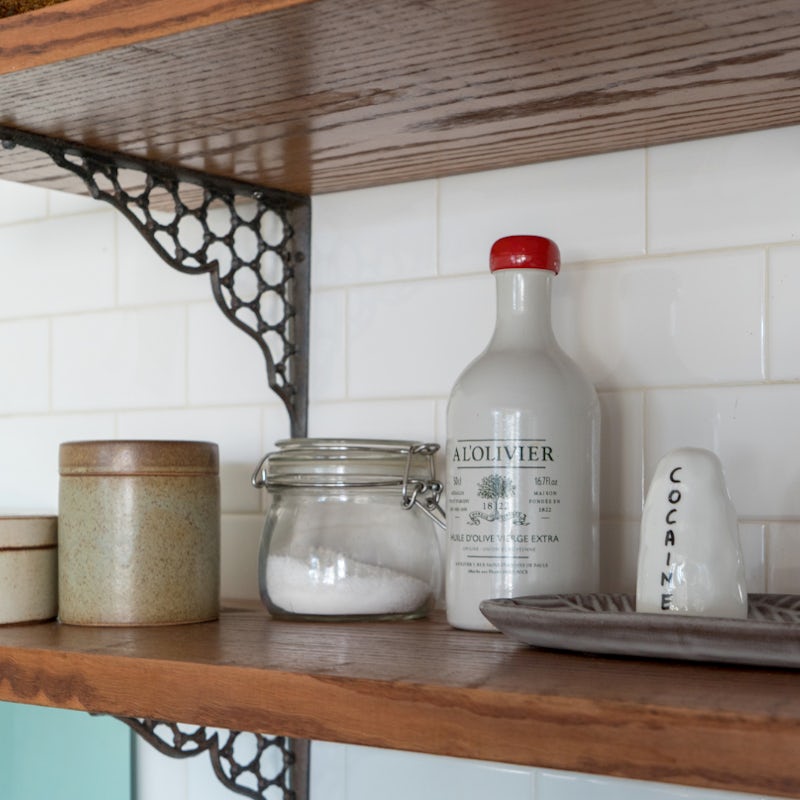The kitchen's artisanal cooking supplies