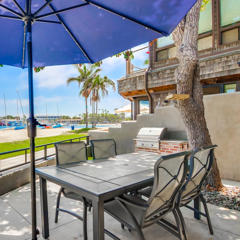 Fire up the grill and dine on your beachside terrace