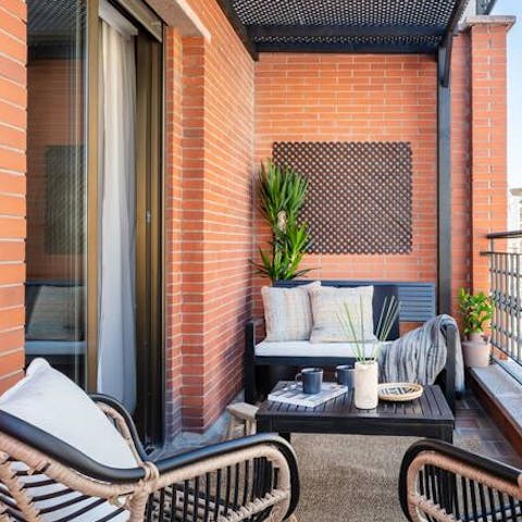 Relax and unwind on your own balcony 