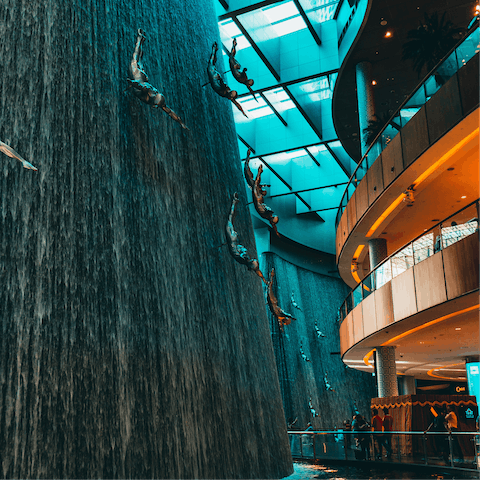 Spend the day in one of the world's largest shopping centres, the Dubai Mall
