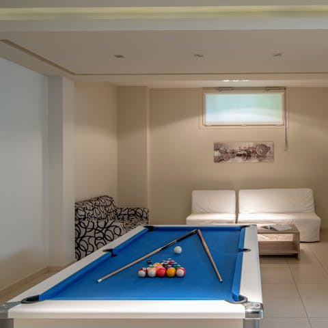 Head down to the games room to shoot a round of pool with friends