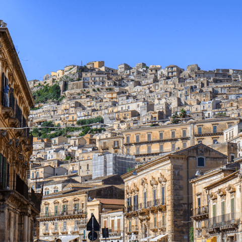 Visit the stunning UNESCO World Heritage site of Modica, just eleven minutes away by car