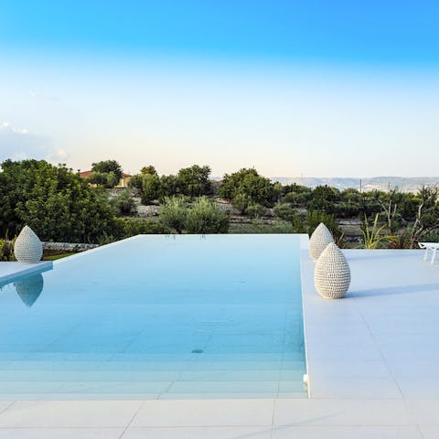 Take a dip[ in the dreamy infinity pool