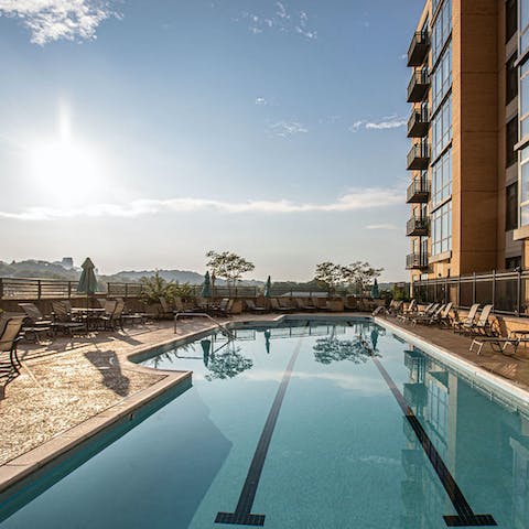 Relax and unwind with a swim in the pool