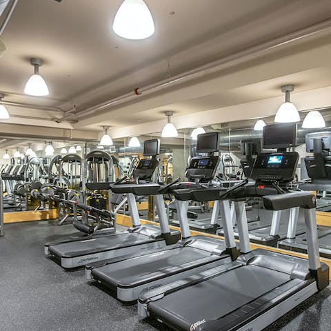 Enjoy a workout in the on-site gym