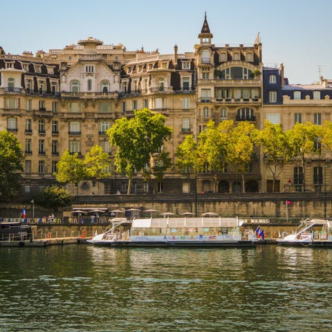 Go for a stroll along the River Seine, a short stroll away