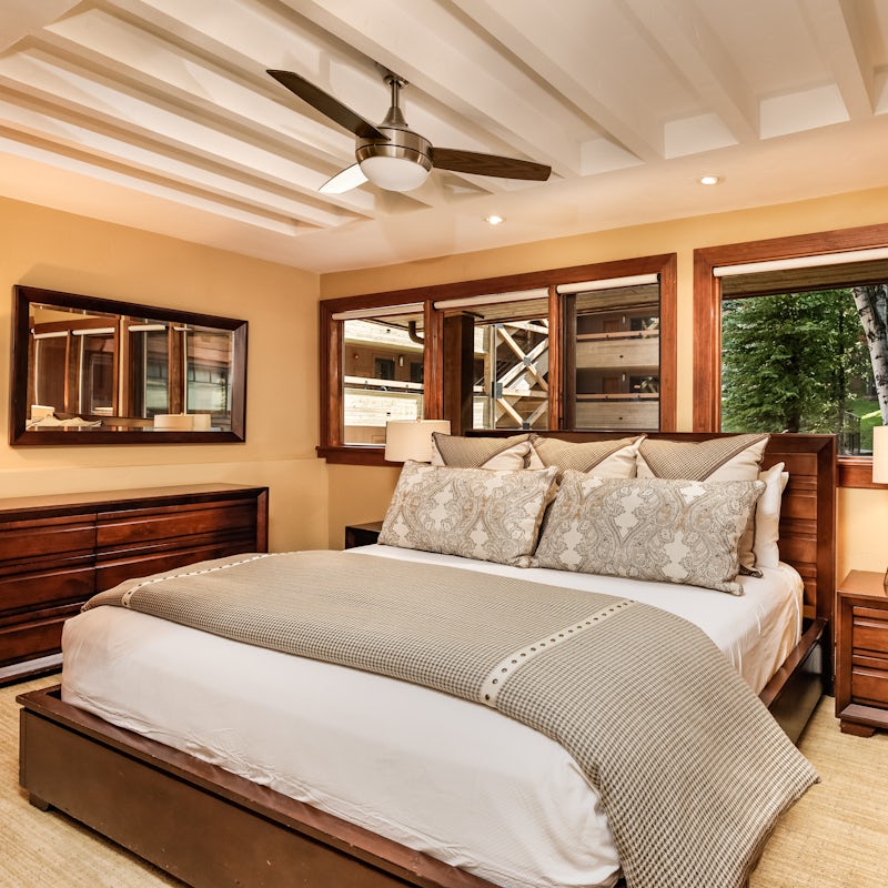 Get your beauty sleep in the king-size bed
