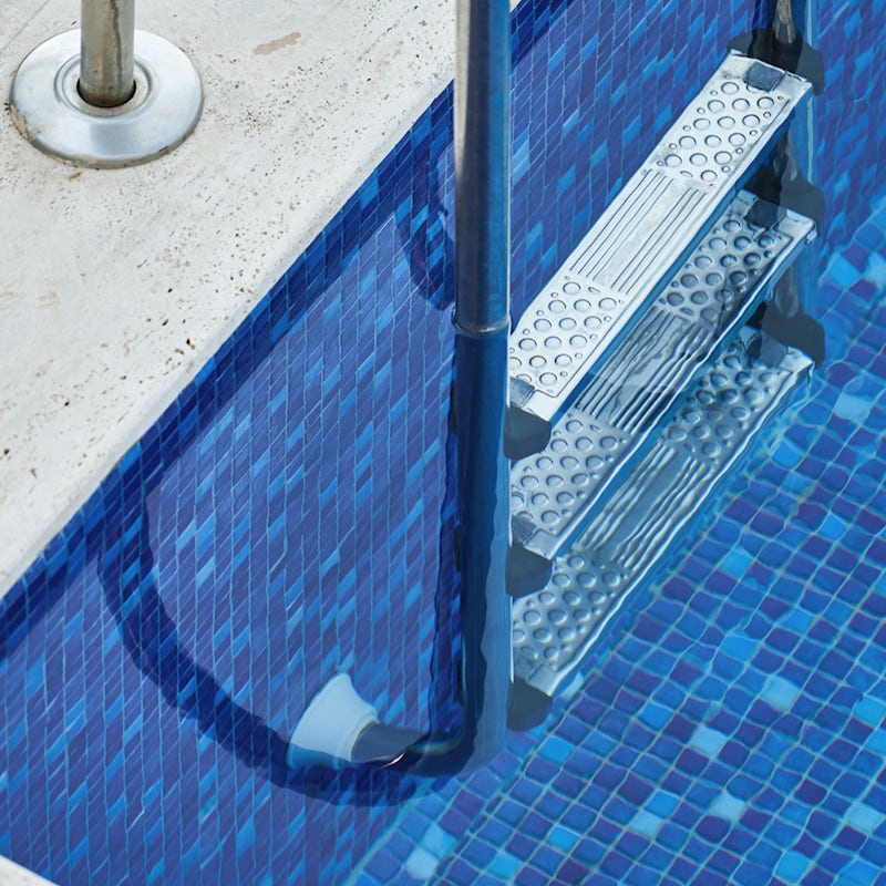 Go for a dip in the communal heated pool