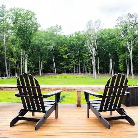 Take in the views of the private woodland