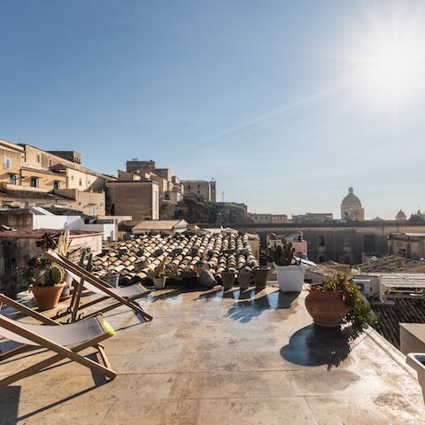 Catch the rays on the sun-trap of a rooftop terrace