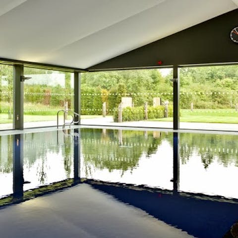 Enjoy refreshing swims in the shared swimming pool