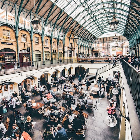 Explore the boutiques and restaurants around Covent Garden, a five-minute stroll from your home