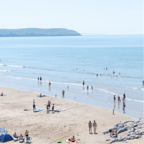 Hire the private beach hut for the day while you explore the gorgeous coast