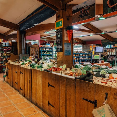 Stock up on local produce in the farm's shop