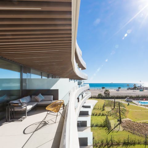 Soak up the coastal views from the private balcony