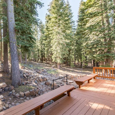 Absorb the peaceful views from the expansive porch