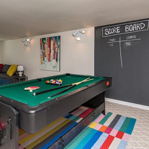 Show off your competitive side in the games room