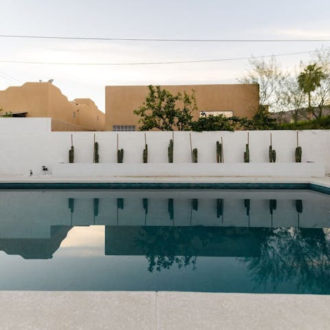 Take a refreshing dip in the swimming pool
