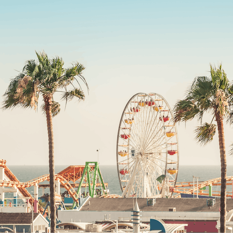 Ride the ferris wheel  at Santa Monica Pier