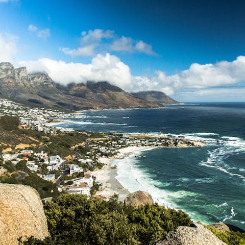 Take a short drive to Clifton and Camps Bay beaches