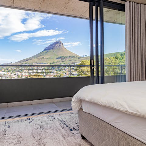 Enjoy incredible views of Table Mountain from the moment you wake up