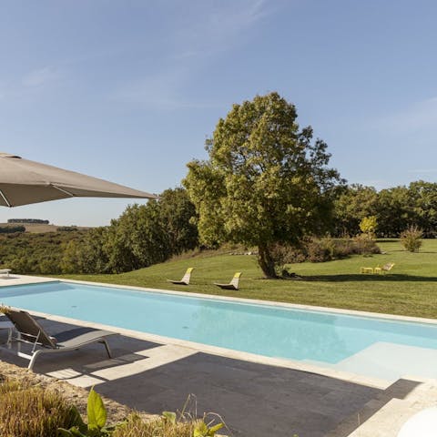 Savour the idyllic views while relaxing by the pool