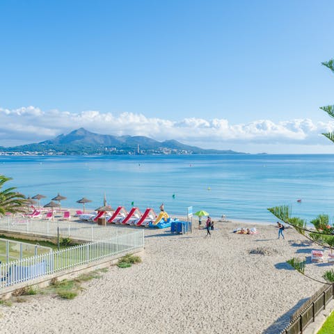 Spend the day at Alcudia Bay – a mere 50 metres away