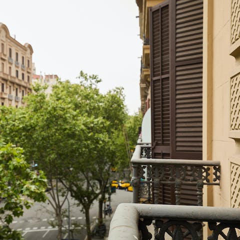 Perch on the balconette with an espresso in the morning