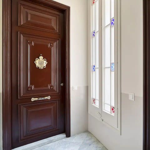 Arrive in style at your majestic front door