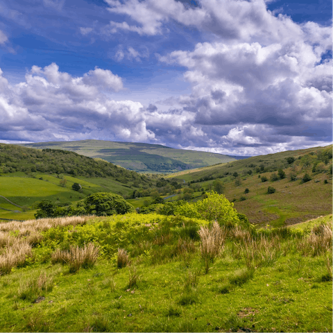 Surround yourself in the beautiful rolling green landscape of the Yorkshire Dales
