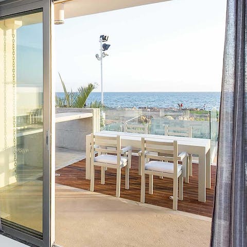 Start your day with an al fresco breakfast as you take in the sea views