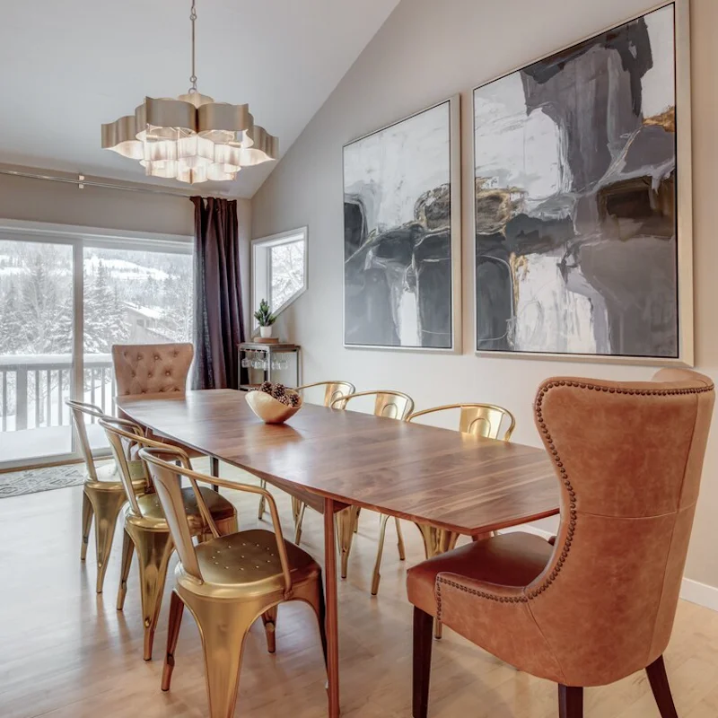 Host a lavish meal in the uber-stylish dining space