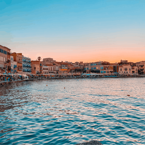 Head into Chania to admire the old Venetian port