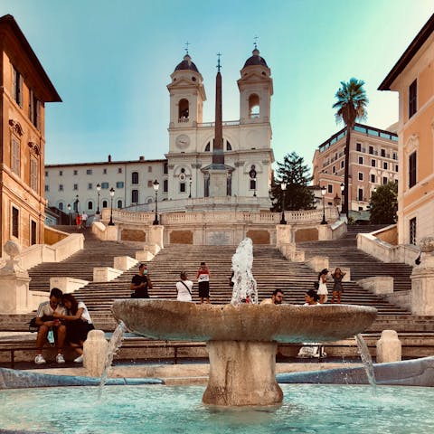 Walk just three minutes to the iconic Spanish Steps