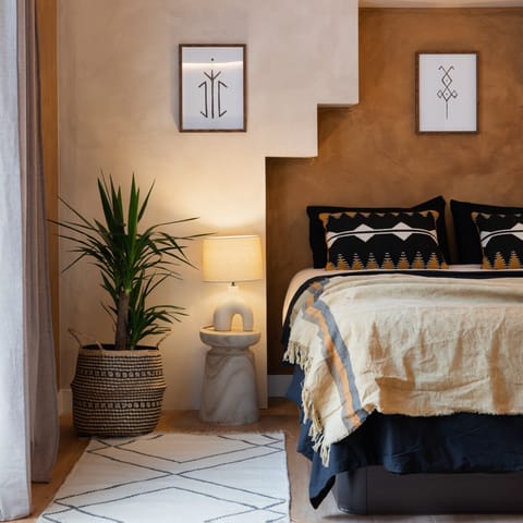 Wake up in the desert-inspired bedroom feeling rested and ready for another day of Barcelona sightseeing