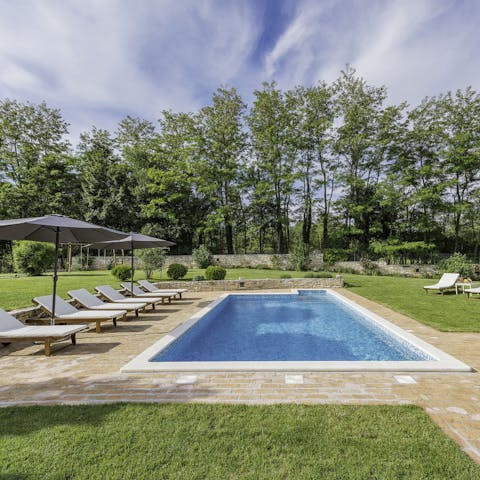 Splash the afternoon away in the beautiful private pool