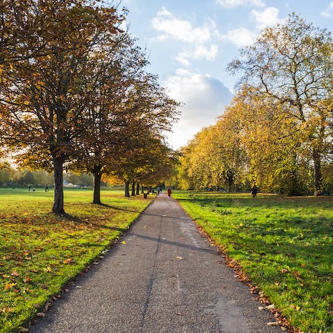 Enjoy jogging in peaceful Hyde Park