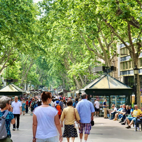 Stay just off La Rambla, Barcelona's buzziest street