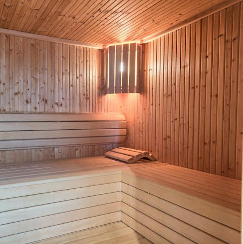Treat yourself to a well-deserved sauna session