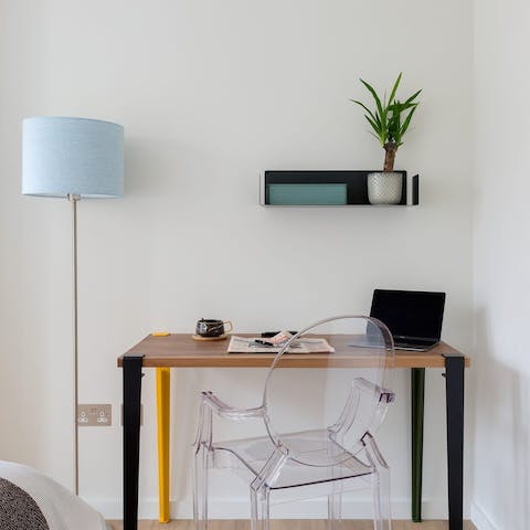 Work from home at the stylish study area 